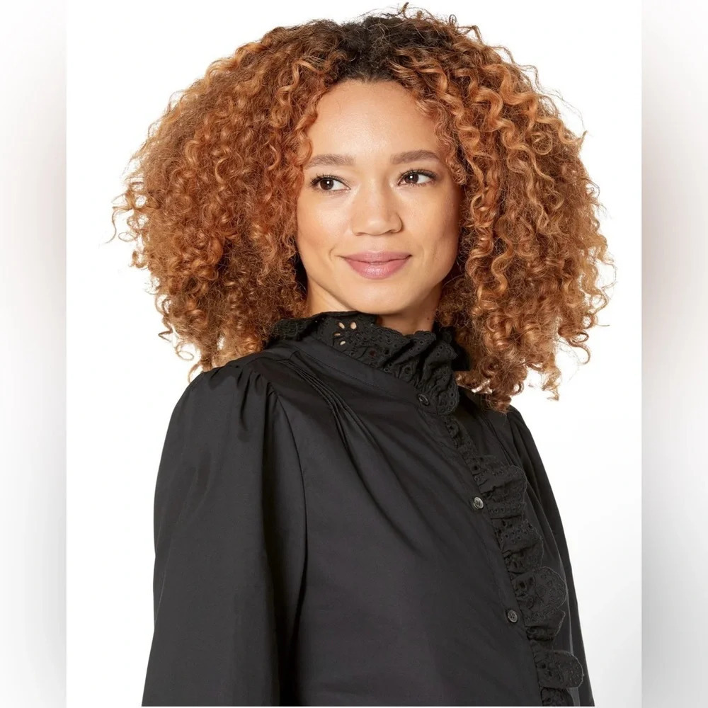 Joie Amiens Cotton Ruffle Detail Top - Picture 3 of 6